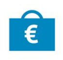 pictogram koffer met euroteken